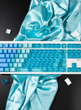 夏威夷雪山键帽大全套PBT热升华+PC移印原厂适Wooting等机械键盘