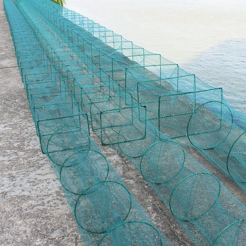 大框虾笼有节网布鱼笼捕鱼笼渔网虾笼渔民龙虾网大号鱼网河虾加长