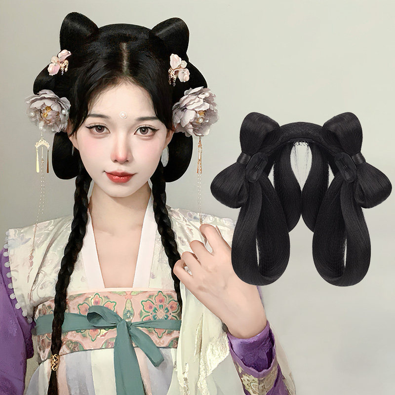 丝慕假发古风蝴蝶结假发辫子