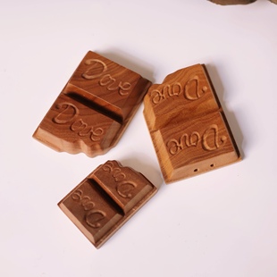 印度老山檀原木切割雕刻巧克力吊坠摆件黑肉横纹天然香木个性创意