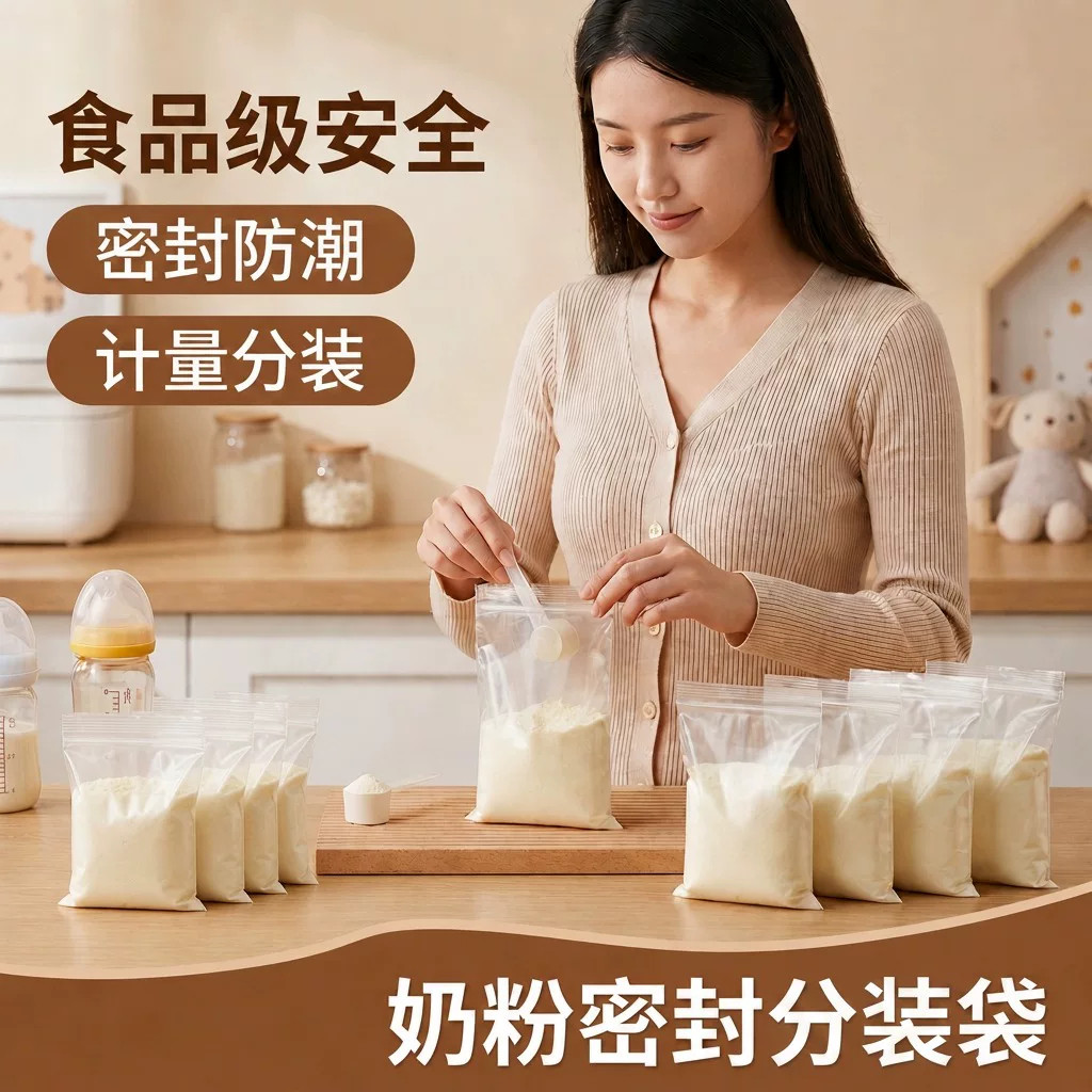 奶粉分装袋一次性食品级便携密封小袋宝宝外出奶粉保鲜袋重复使用