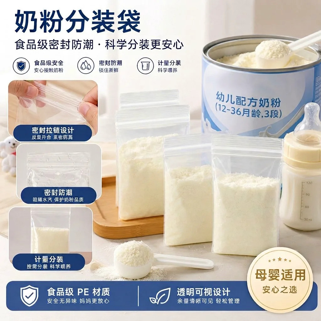 奶粉分装袋一次性食品级便携密封小袋宝宝外出奶粉保鲜袋重复使用