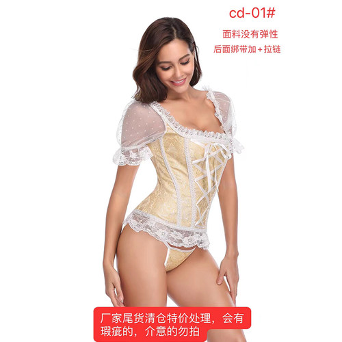 身衣复古束胸公主短袖礼服收腰