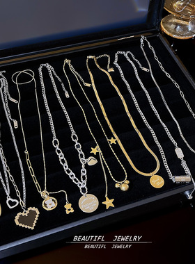 时尚吊坠跨境不掉色钛钢项链配饰