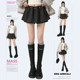 高腰a字伞裙显瘦辣妹短裙 新款 MASS2025法式 毛呢蓬蓬半身裙女冬季