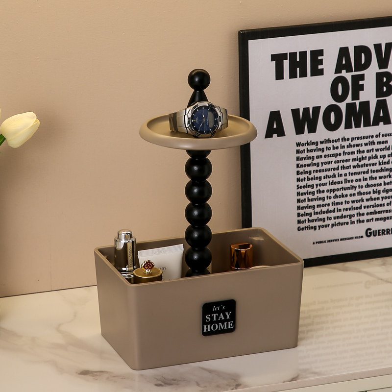 化妆品收纳盒桌面置物架高级感梳妆台网红新款放口红眼影化妆刷筒