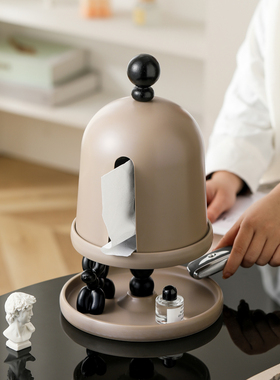 复古纸巾盒客厅茶几高级感创意多功能餐边柜高档简约桌面抽纸盒