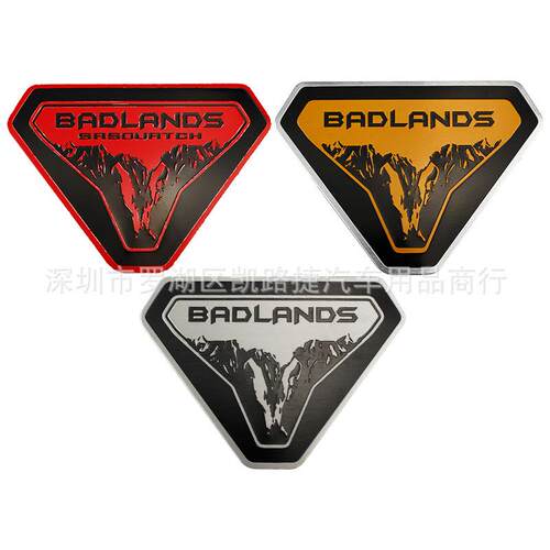 适用于烈马叶子板车贴 装饰贴BADLANDS 3D车标改装 荒原个性铝标