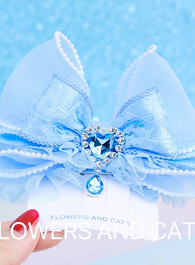 Flowers and cats儿童节头饰爱莎公主韩国发夹蝴蝶结发饰女童头饰