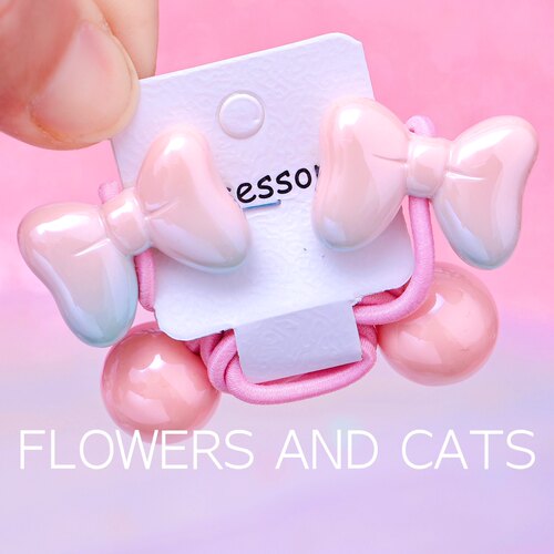 flowersandcats发绳女童头绳粉