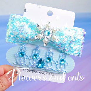 2025女童魔术贴发箍发带女童卡通发卡女孩刘海贴碎发贴头饰发饰夏