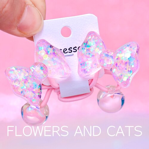 flowersandcats发绳女童头绳粉