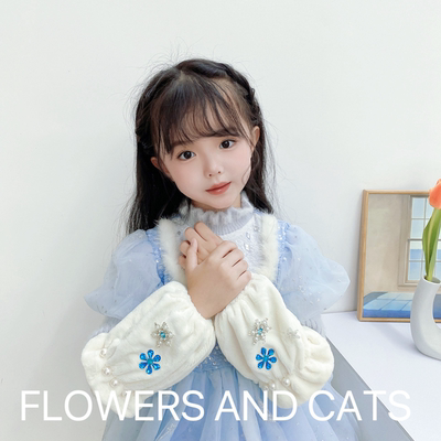 耐脏袖套女童FlowersandCats春夏