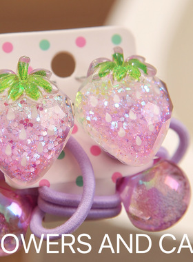 儿童红色韩版发绳不伤发高弹力女童橡皮筋卡通扎头绳可爱发箍发饰