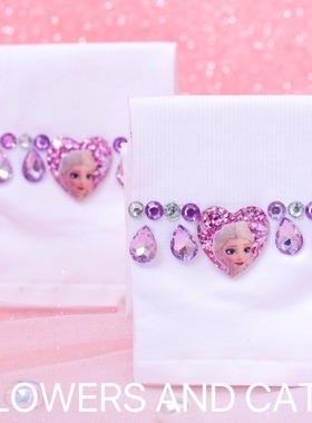 袖套女童儿童冰袖艾莎公主夏季清爽紫色爱心春夏上新出行防晒冰雪