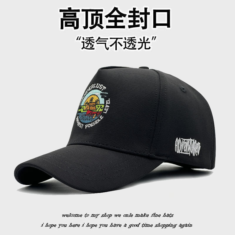 新款全封口帽子男士秋冬大码棒球帽后封口不露头鸭舌帽大头围帽子
