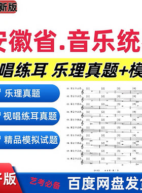 2024安徽省音乐统考视唱练耳乐理真题试卷精品模拟试卷电子版