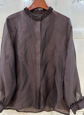 小艺欧货女装2026春季新款中式复古立领灯笼袖套头显瘦衬衫26633H