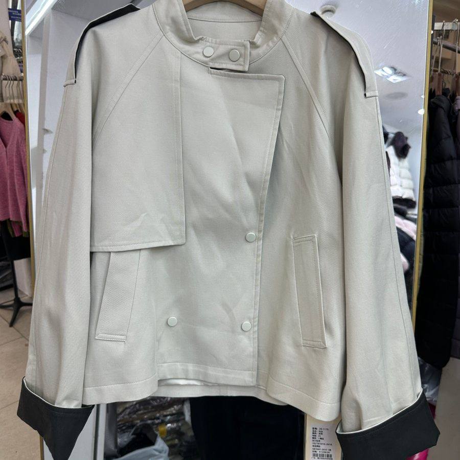 小艺欧货女装2026春季新款英伦风拼色立领宽松显瘦休闲外套1179H,女装/女士精品,短外套,淘宝优惠券,粉丝福利购,淘宝优惠卷