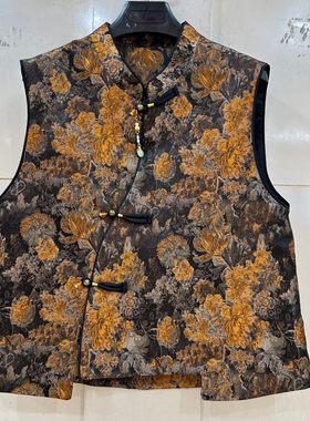 2026春季新款女装时尚小立领无袖新中式风提花百搭国风马甲27011H