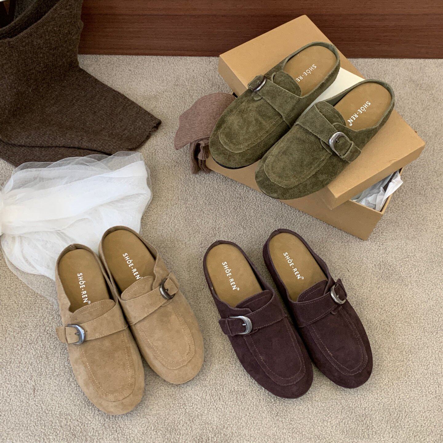 SHOE-REN复古勃肯鞋女外