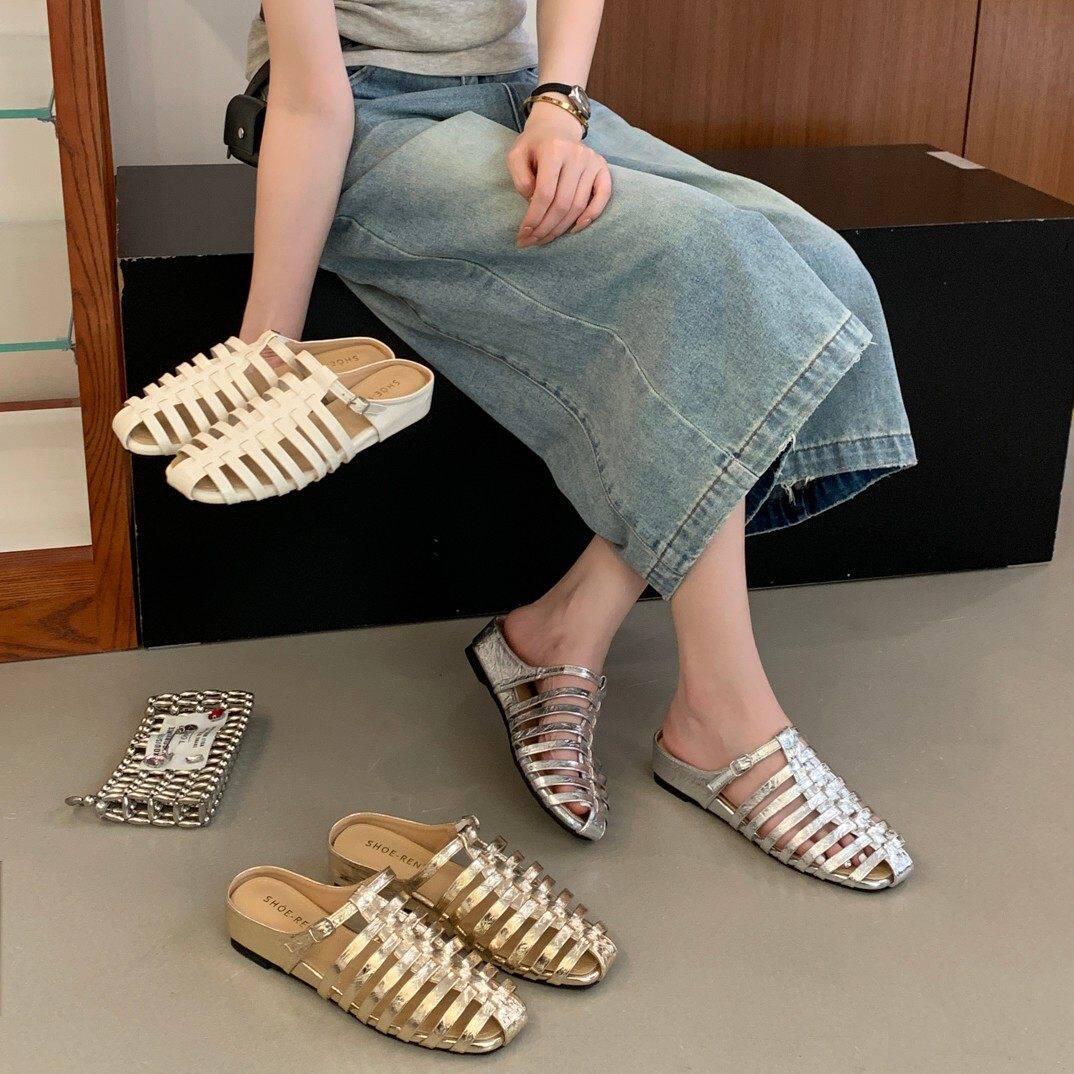SHOE-REN度假风镂空编织