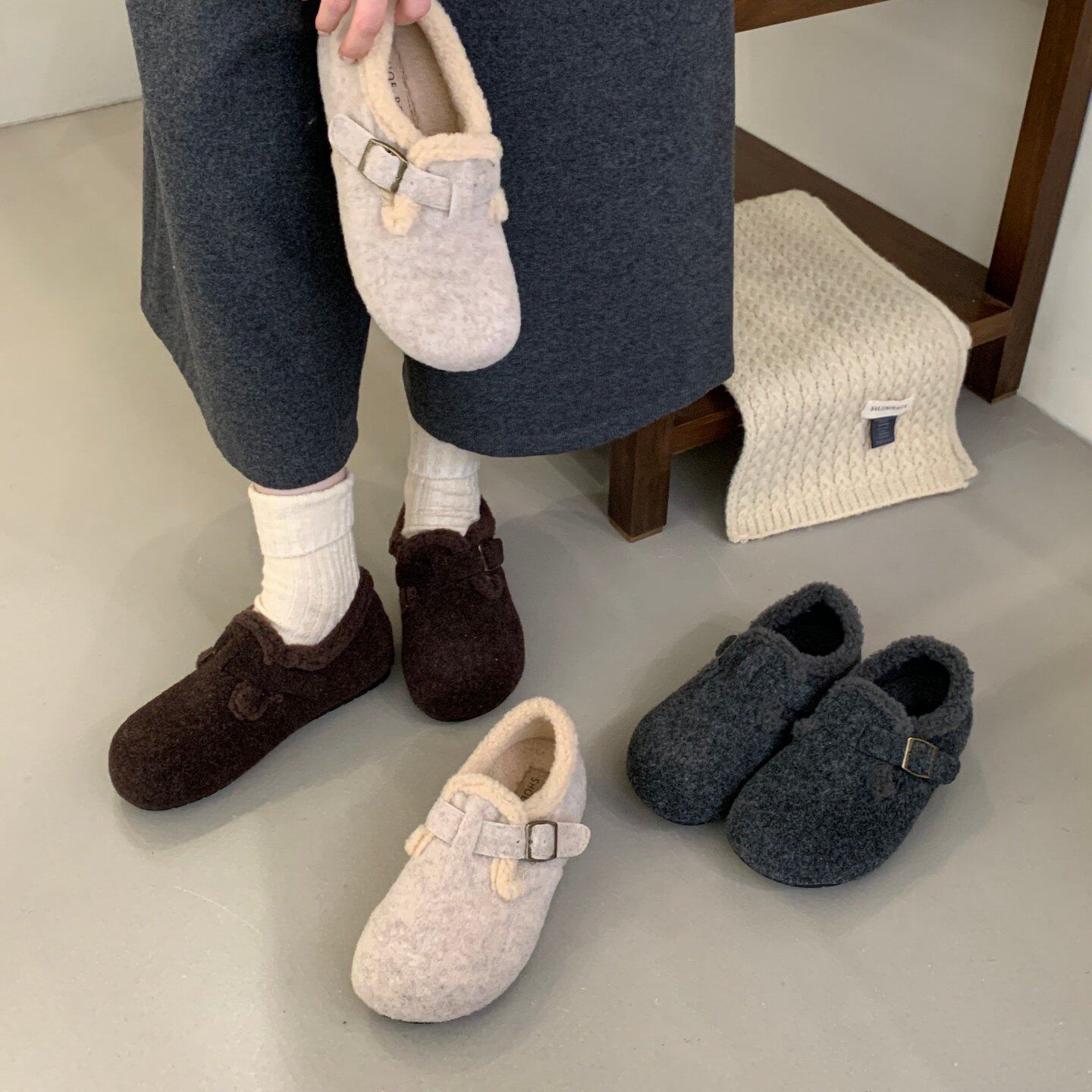 SHOE-REN加绒保暖勃肯
