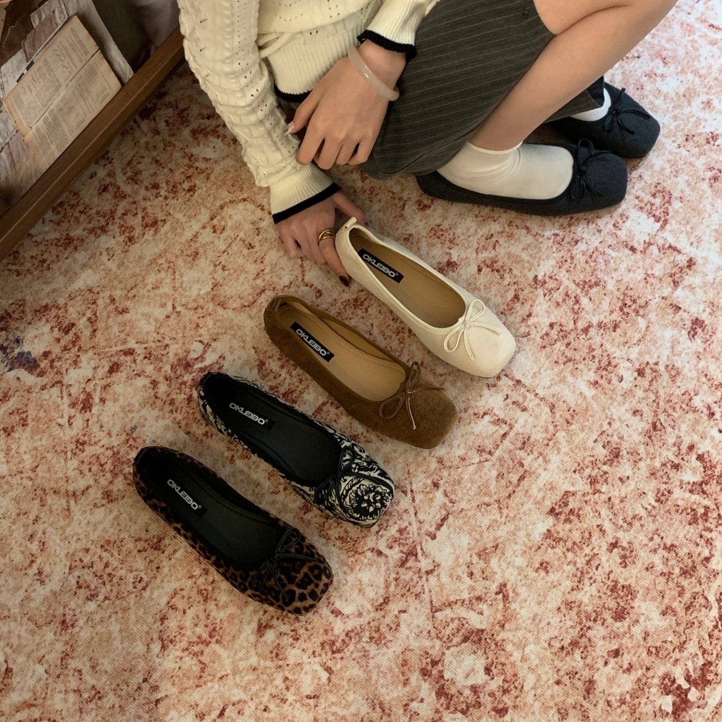 Okleibo韩式方头浅口单