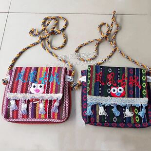 凤凰古城民族风斜挎包休闲单肩手机包民族特色旅游纪念包包