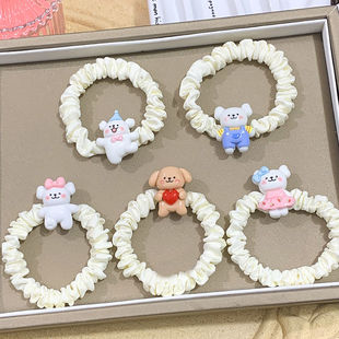 可爱线条小狗发圈ins少女心马尾小肠发圈情侣送闺蜜礼物头饰发饰