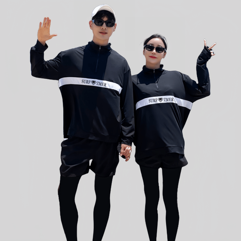 专业大码泳衣女士分体保守潜水服