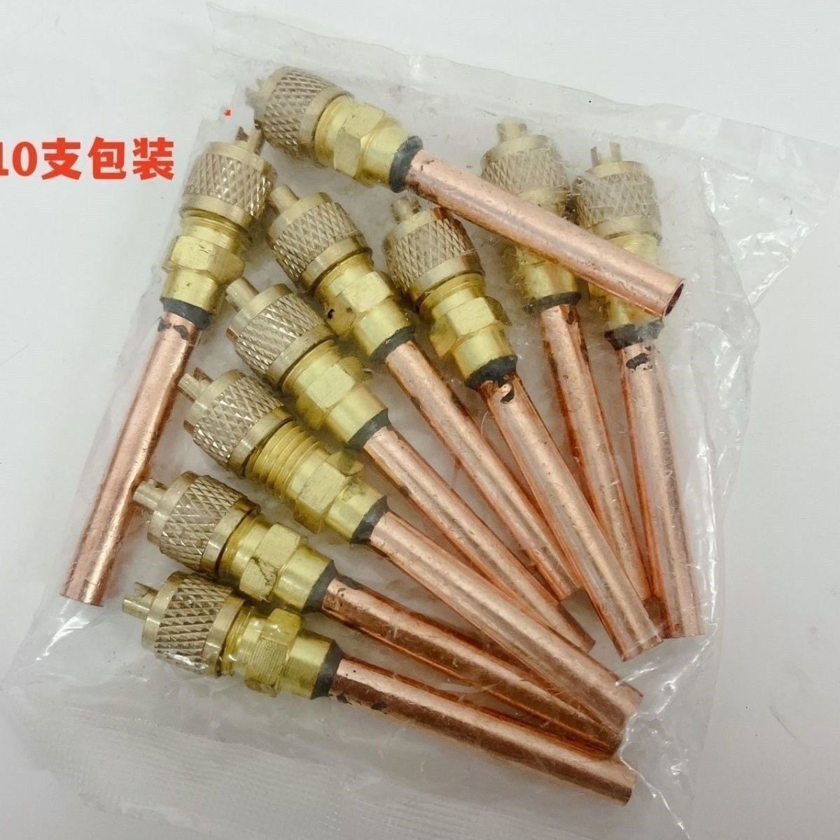 冰箱加厚纯铜加液头加长制冷加雪种单向阀加氟接头嘴气门芯检修口