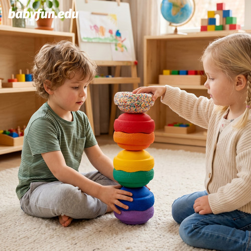 BABYFUN过河石宝宝早教叠石玩具