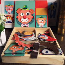 Baby playing children's magnetic puzzle 23456 year old preschool education educational magnet toy puzzle board multi-function