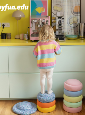 BABYFUN彩虹过河石儿童感统训练器材幼儿园体育教具家用平衡玩具