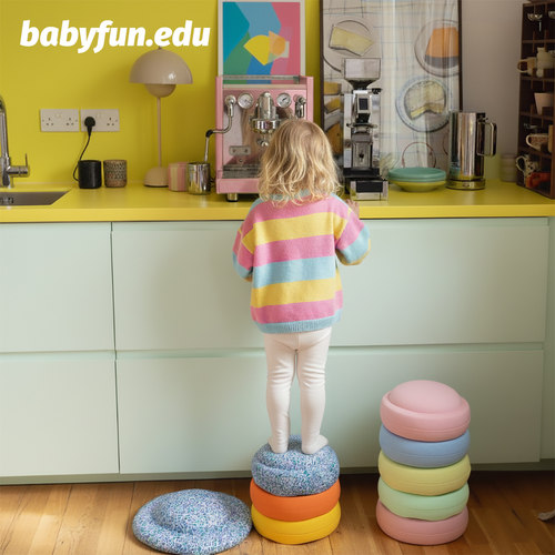 BABYFUN彩虹过河石感统训练器材
