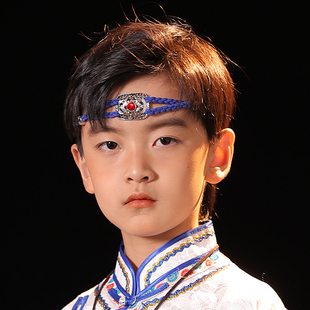 蒙古头饰女蒙古头饰男蒙古族发带蒙古发绳蒙古演出表演舞蹈头饰