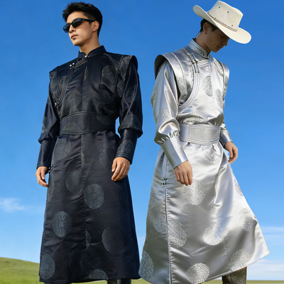 蒙嘉人男士蒙古袍旅拍演出服