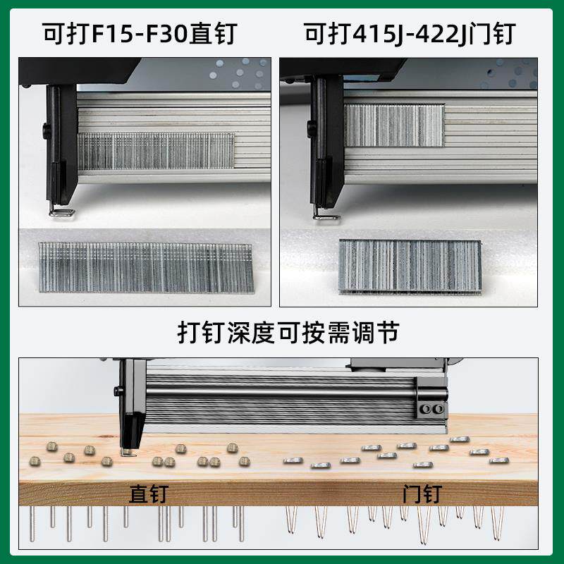 新款钉枪无线池打钉枪电动钉枪木工专用直钉枪充电气钉枪包邮
