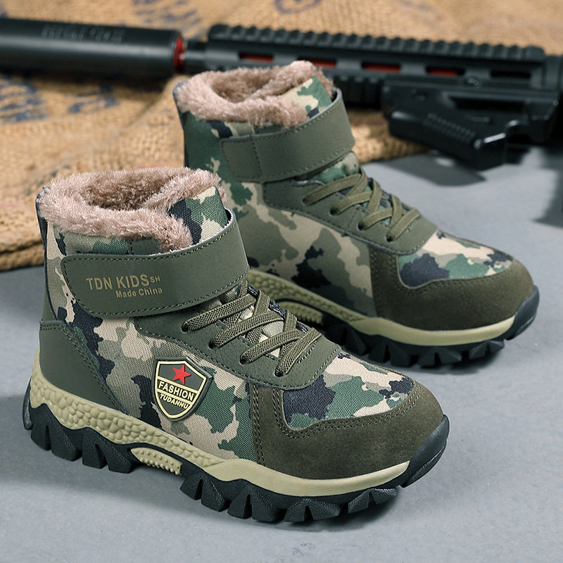 男童雪地靴加绒冬保暖男孩子解放迷彩运动鞋小朋友特种兵鞋子防水,运动鞋new,童鞋/青少年鞋,淘宝优惠券,粉丝福利购,淘宝优惠卷