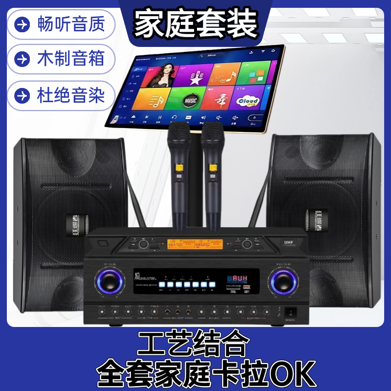 10寸大功率KTV音响套装 家用卡拉ok功放机家庭会议舞蹈室蓝牙音箱