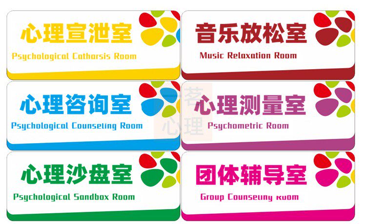 心理咨询室门牌布置功能区标识牌挂牌提醒牌亚克力门牌可定制