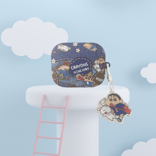 复古牛仔蜡笔小新小米5pro耳机套