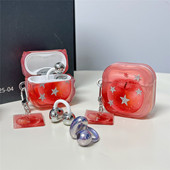 clip软壳clip2耳夹无线华为freebuds 蓝牙free se2 se3耳机保护套新款 果冻色星星富士红苹果适用华为freebuds