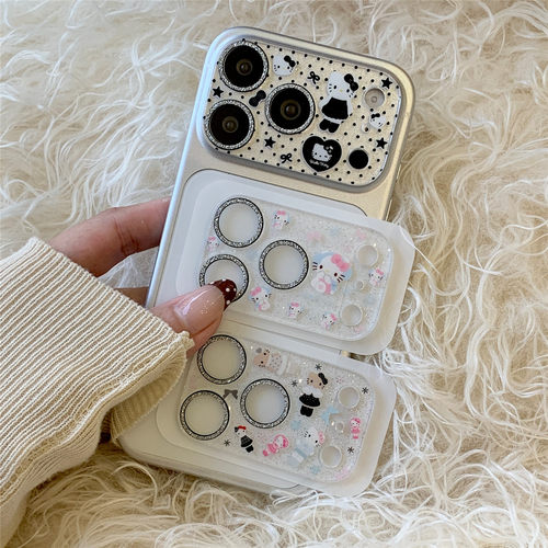 小香风KT猫苹果17promax闪钻膜