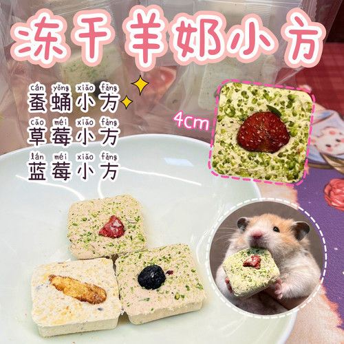 【DKJESSI】仓鼠零食冻干蚕蛹小方金丝熊磨牙营养增肥零食