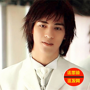 时尚男士流星花园F4假发男生长发帅气短发蓬松韩版非主流中分假发