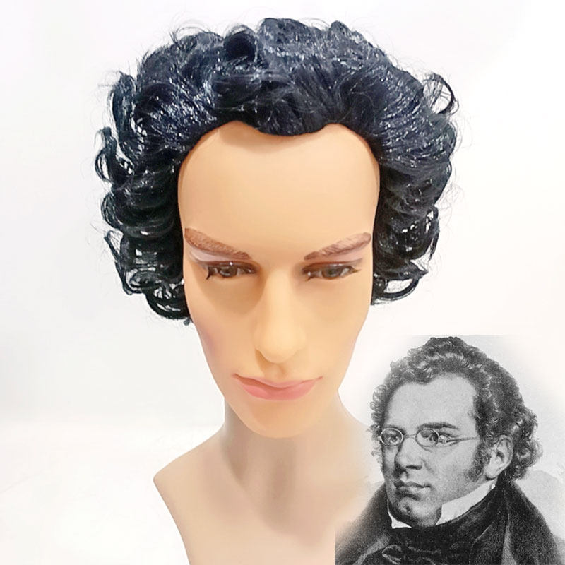 歌曲之王舒伯特同款短卷假发非洲小曲卷卷舞台表演抖音假发高温丝,美发护发/假发,演出假发,淘宝优惠券,粉丝福利购,淘宝优惠卷