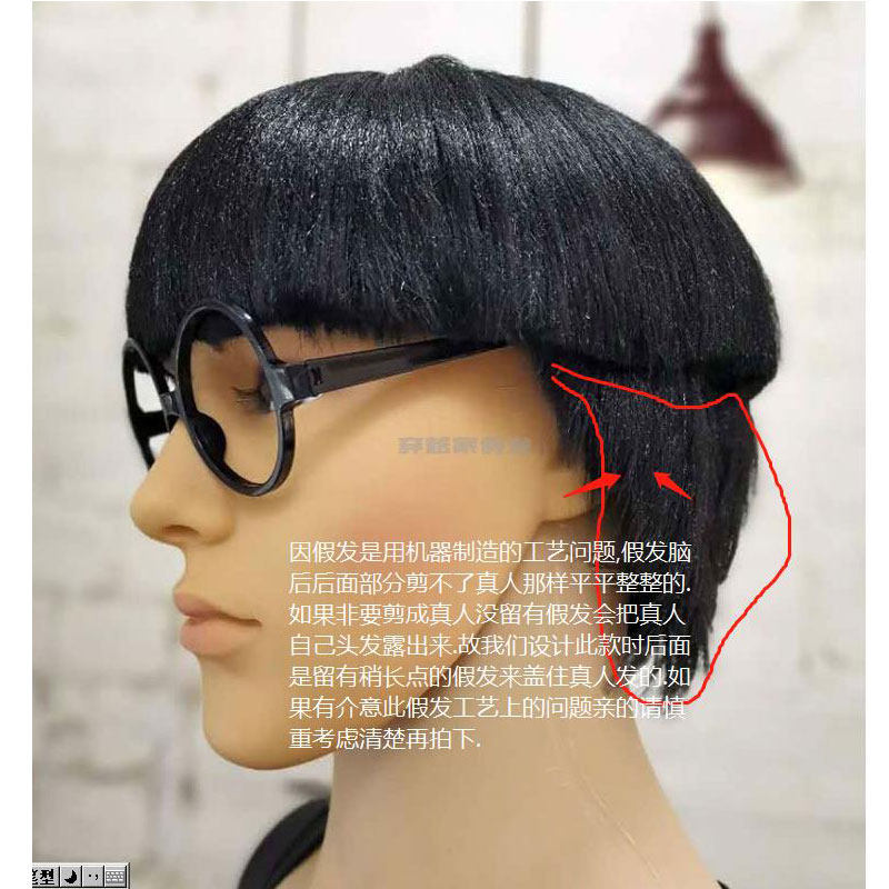 西瓜头冬瓜头假发短发韩版帅气蘑菇头表演锅盖头假发时尚假发头套