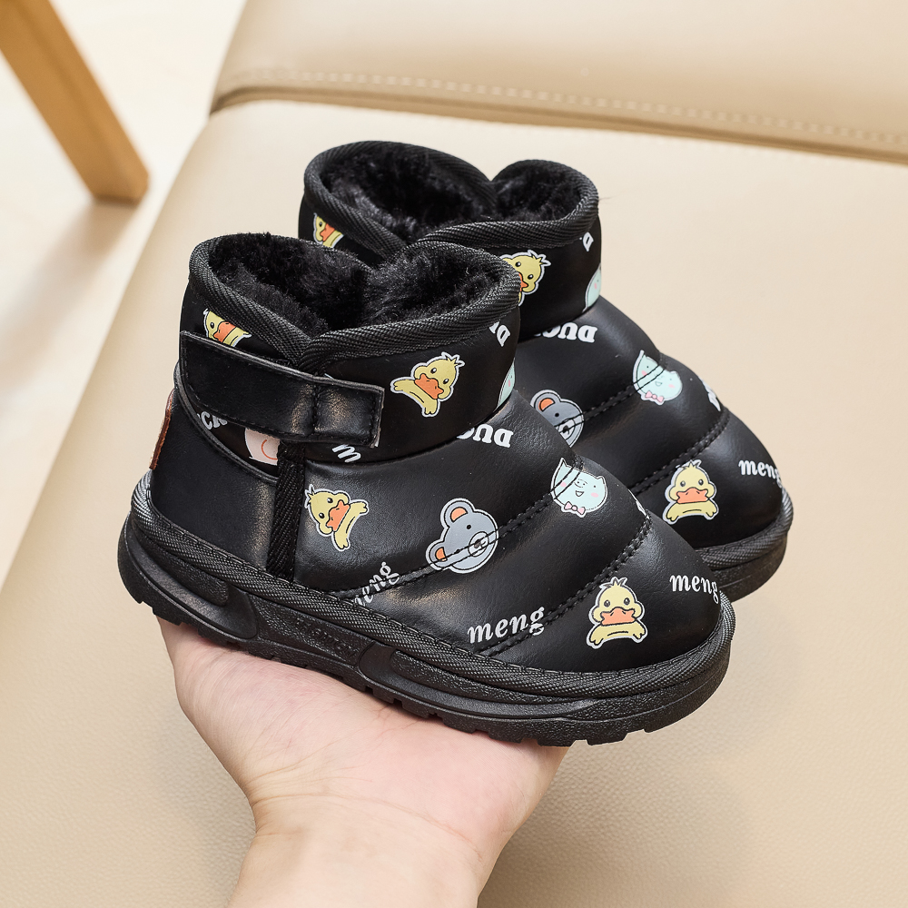 儿童冬季大棉绒保暖防滑雪地靴